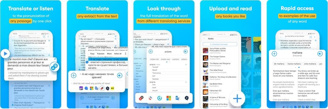 翻译工具：Scan & Translate - Photo camera v4.9.41 + Instant Translate v7.3.10123 + Bubble Screen Translate v4.4.2 + Speak and Translate Languages v3.22 + Hi Translate v5.2.2.003.gp + Photo Translator - Translate v8.9.6 + Talking Translator v3.2.2 + 安卓翻译官 v1.1.2 等等